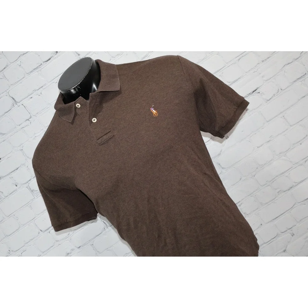 Polo Ralph Lauren Polo Mens XL Brown Pima Soft Touch Short Sleeve Pony Logo